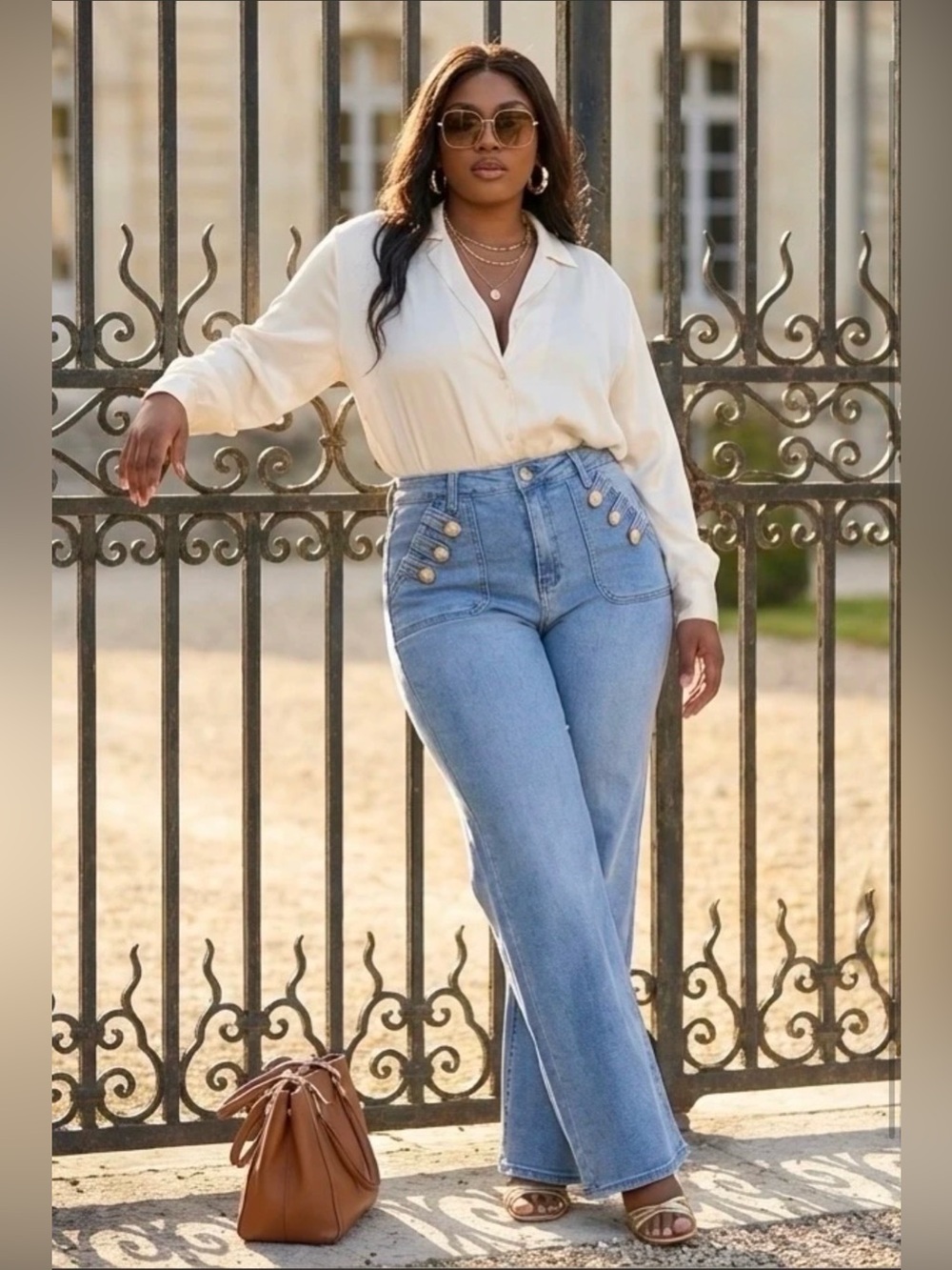 FR49. From France 🇫🇷 Super stretch Wide leg jeans